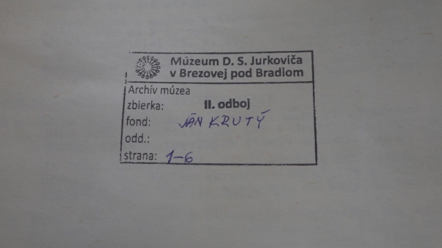 Archív Múzea Dušana S. Jurkoviča