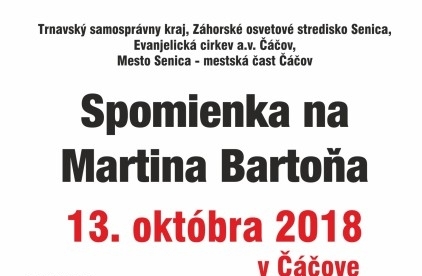 Pozvánka: Spomienka na Martina Bartoňa