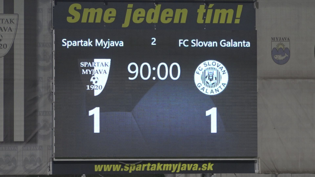 Spartak Myjava - FC Slovan Galanta  13. kolo 3. ligy západ