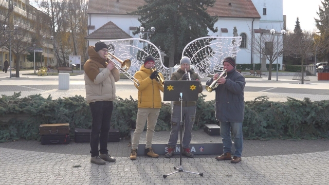 Vianočnú atmosféru prinieslo dychové kvarteto J. Jankoviča